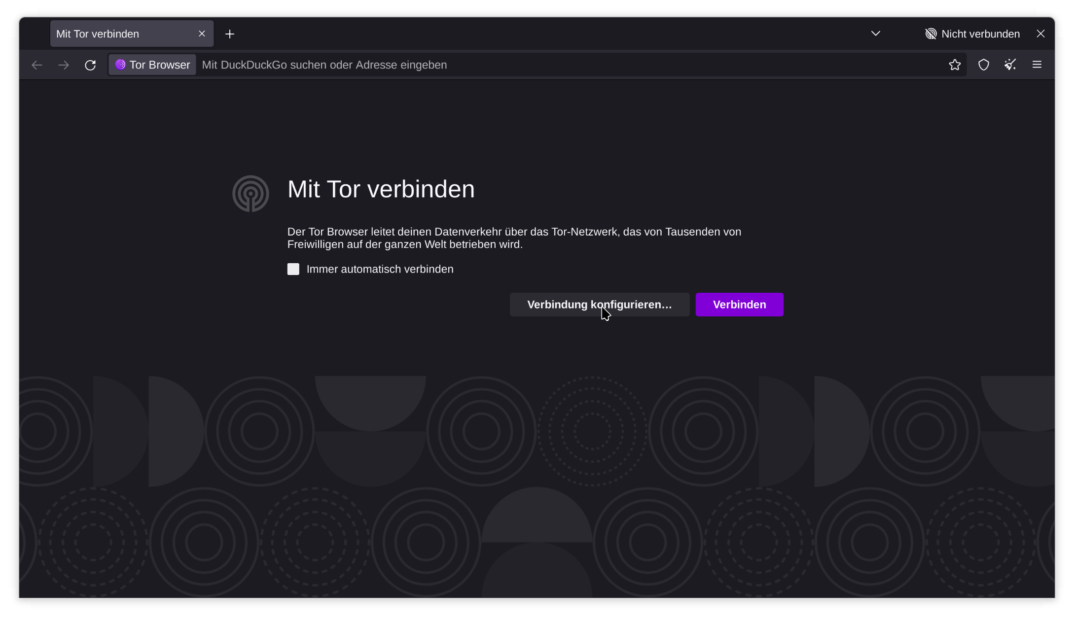 Image showing the tor browser starting page