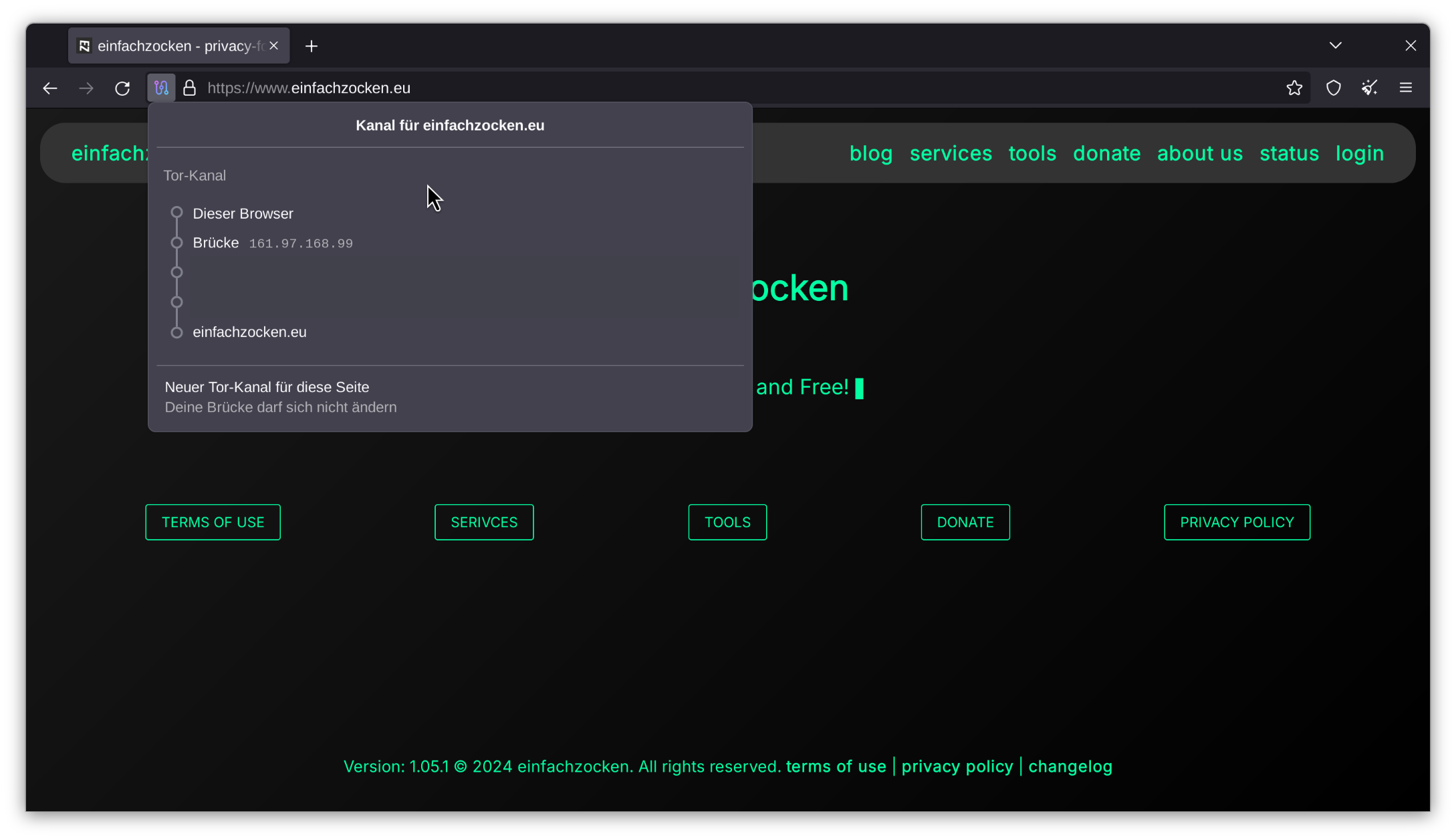 Image showing the tor browser relays 